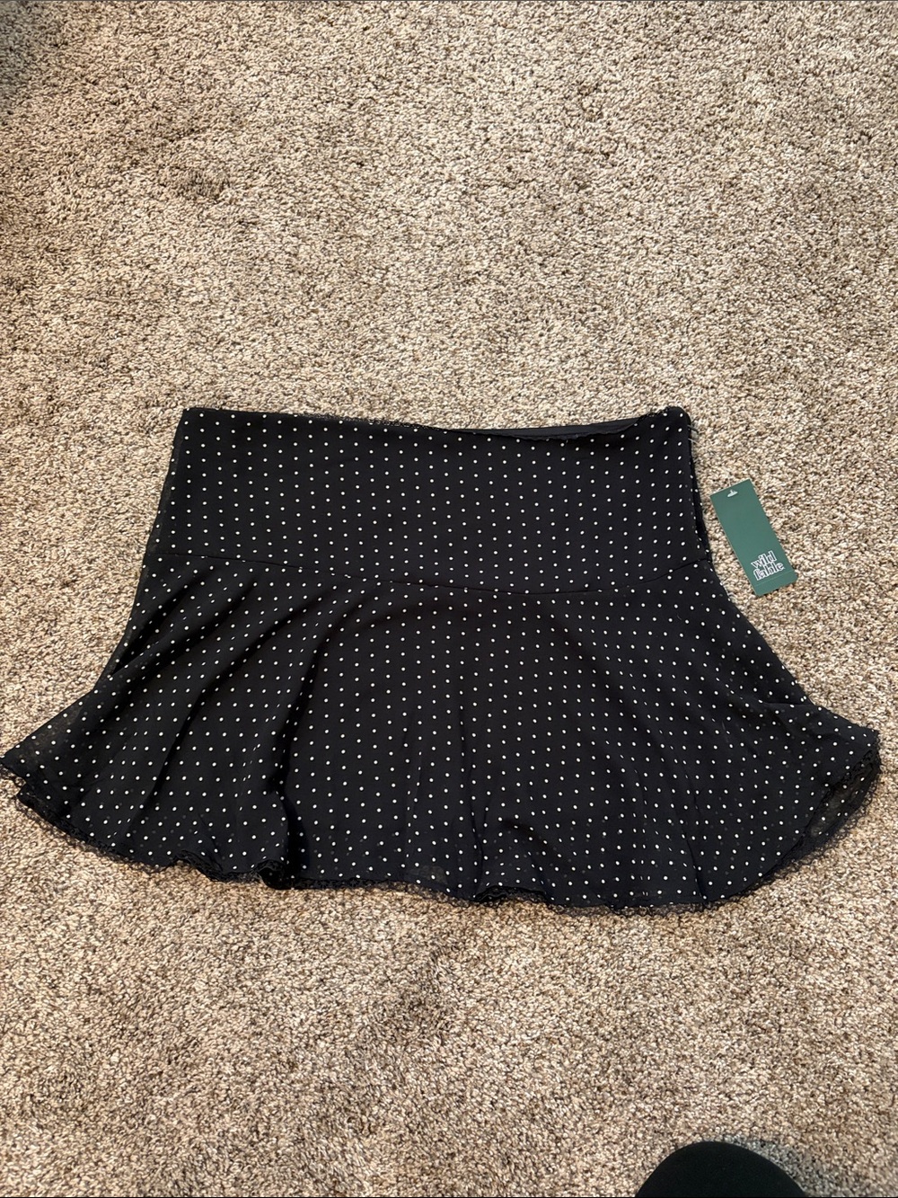 wild fable Black Polka Dot Skater Skirt